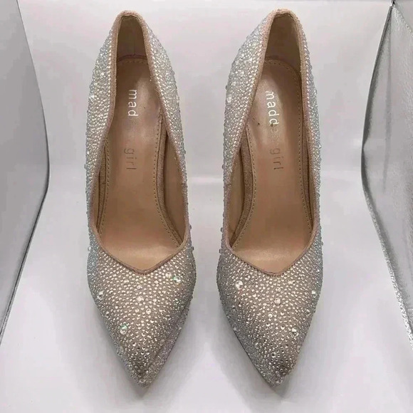 Cinderella GORGEOUS MADDEN GIRL 5 1/2 “heels 1 inch platform ALL SPARKLES! NWOT - Picture 5 of 5